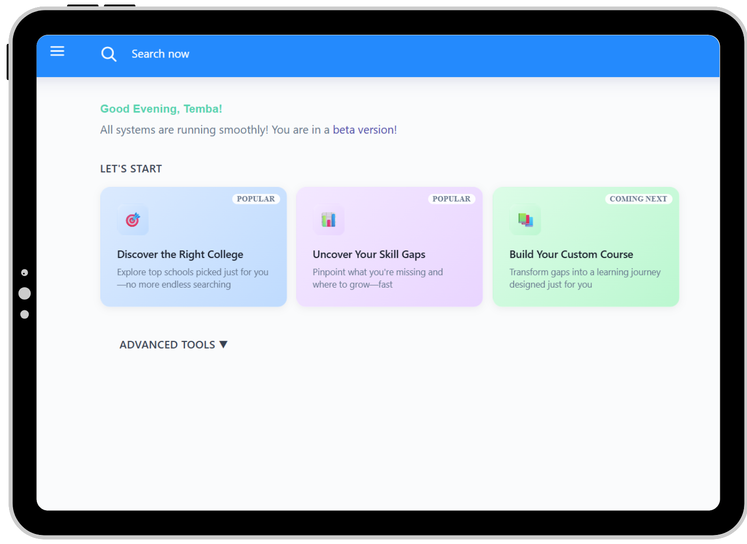 Product Screenshot on Tablet